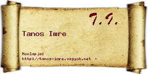 Tanos Imre névjegykártya