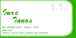 imre tanos business card